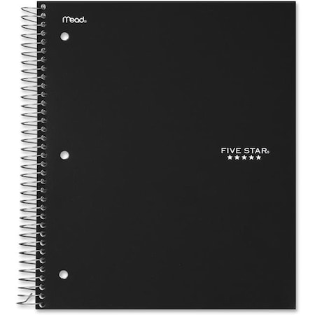 Pen2Paper 8.5 x 11.5 in. Wirebound College Ruled Notebook - 3 Subject; Black PE518063